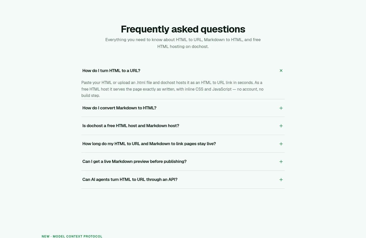 dochost.io FAQ section