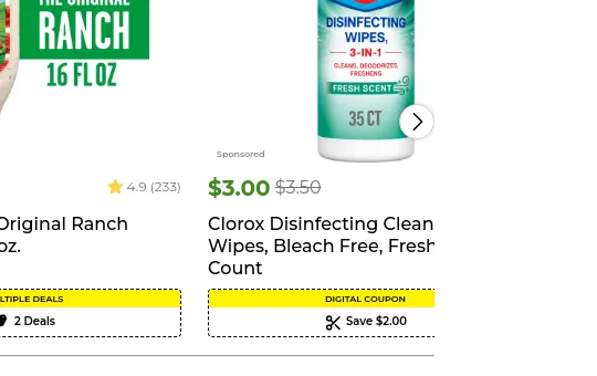 Price anchor element from dollargeneral.com