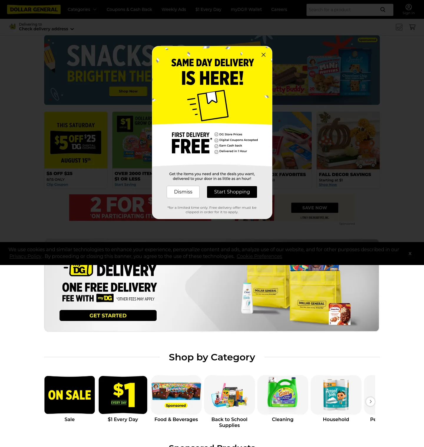 dollargeneral.com — a measured funnel