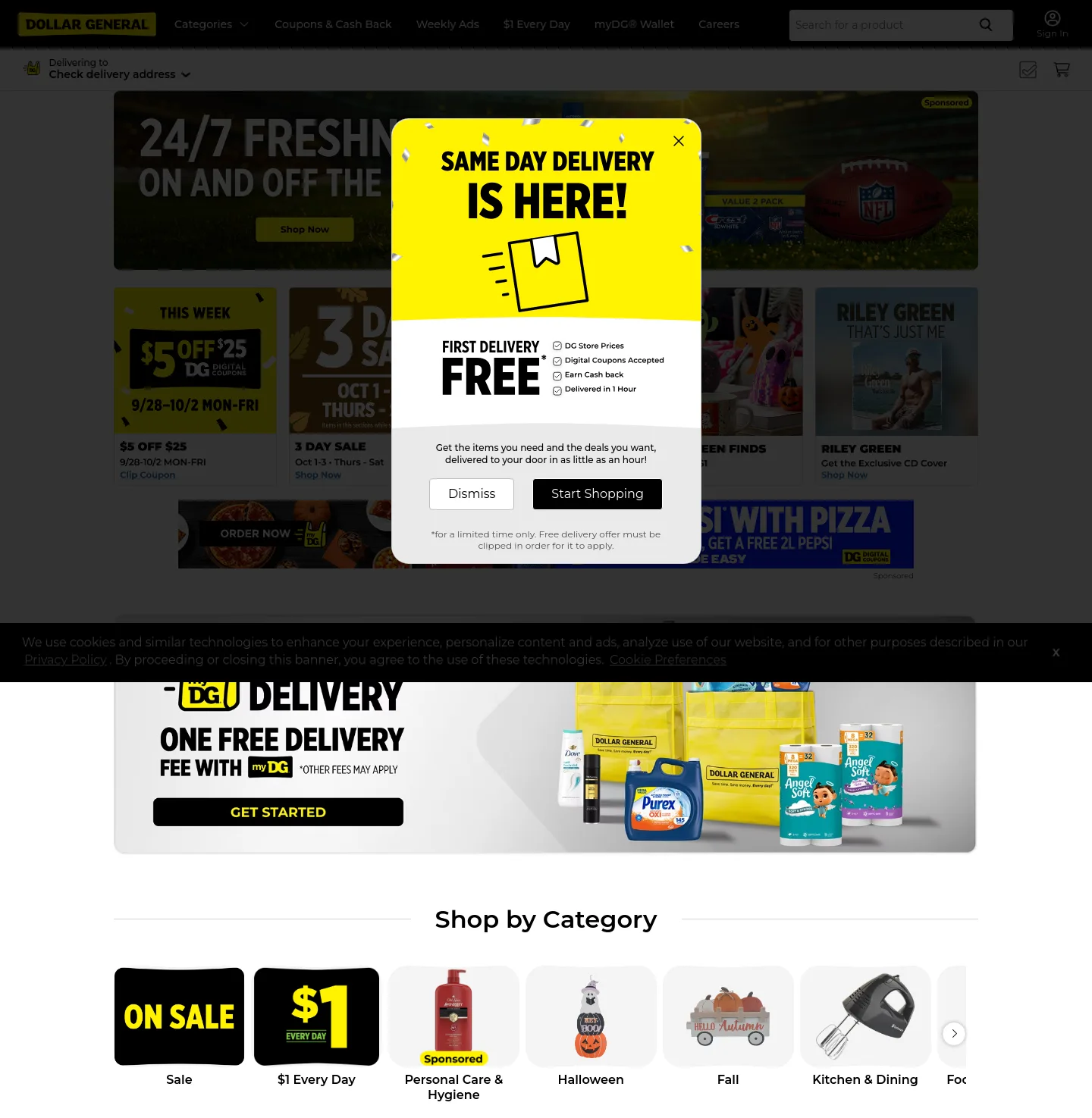 dollargeneral.com — a measured funnel