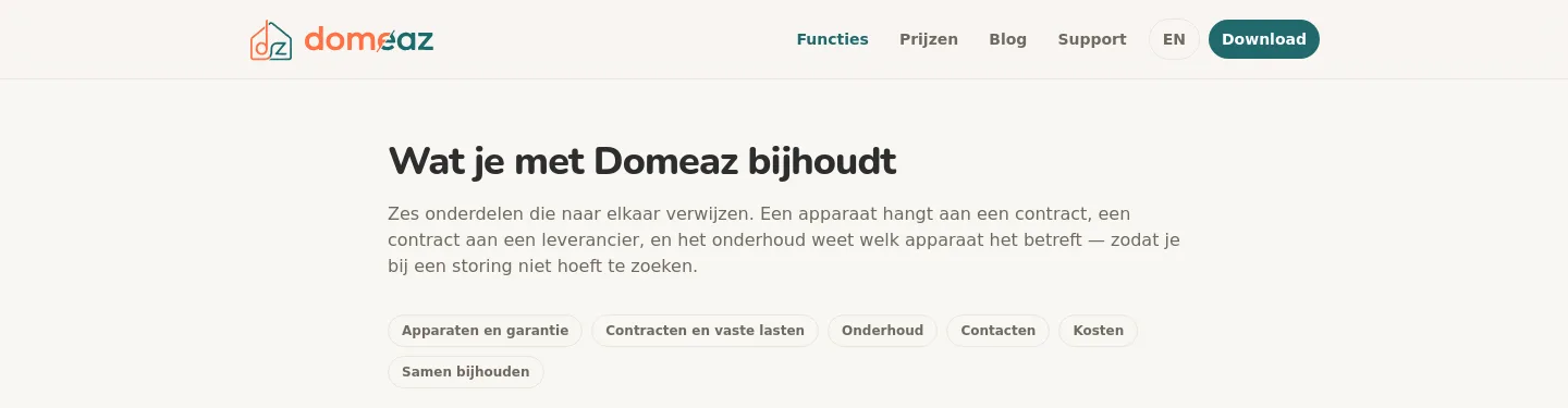 domeaz.app — a measured funnel