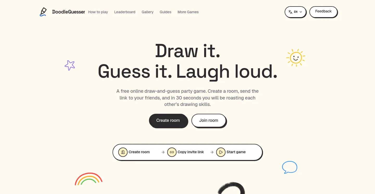doodleguesser.com — a measured funnel