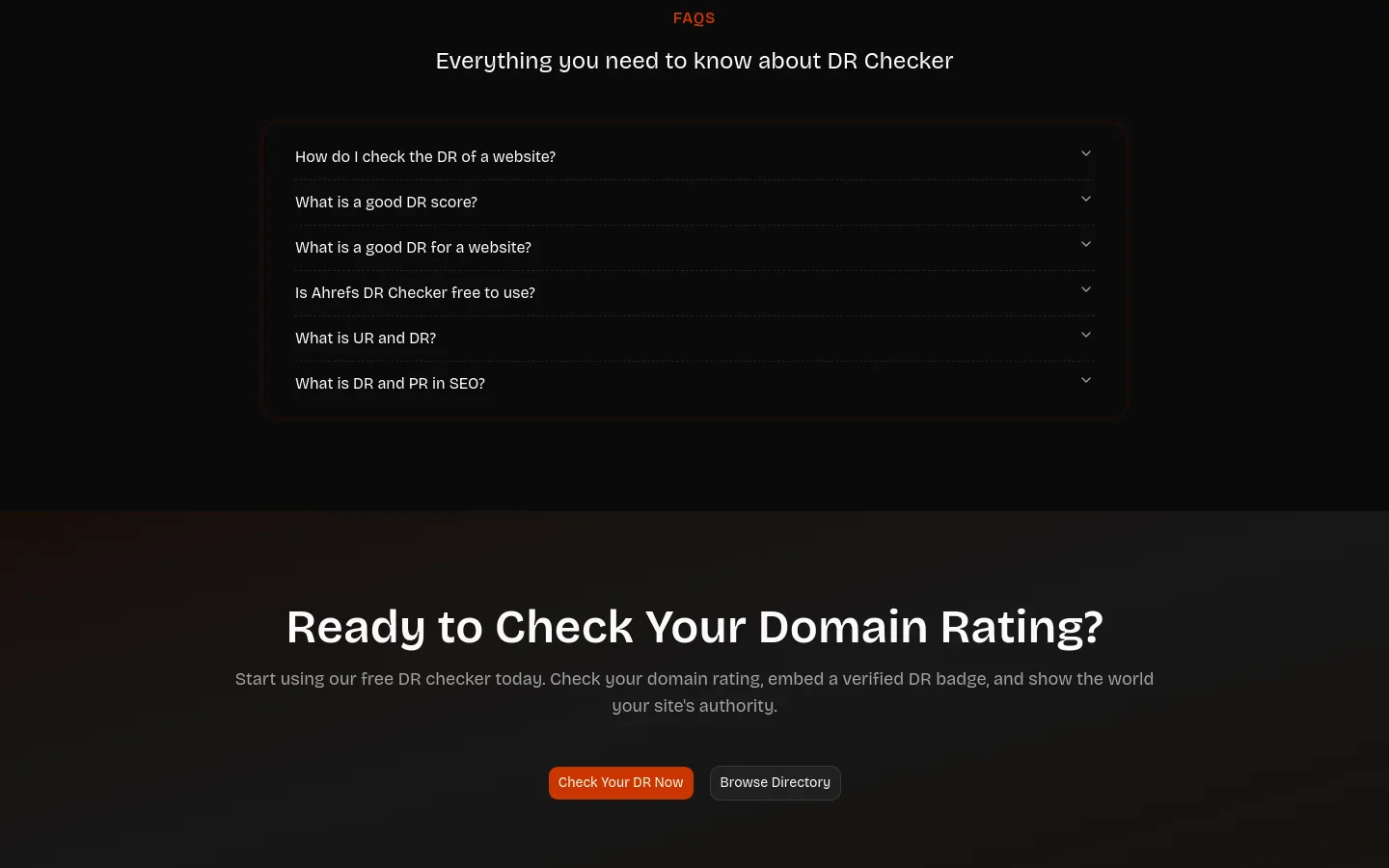 drchecker.net — FAQ