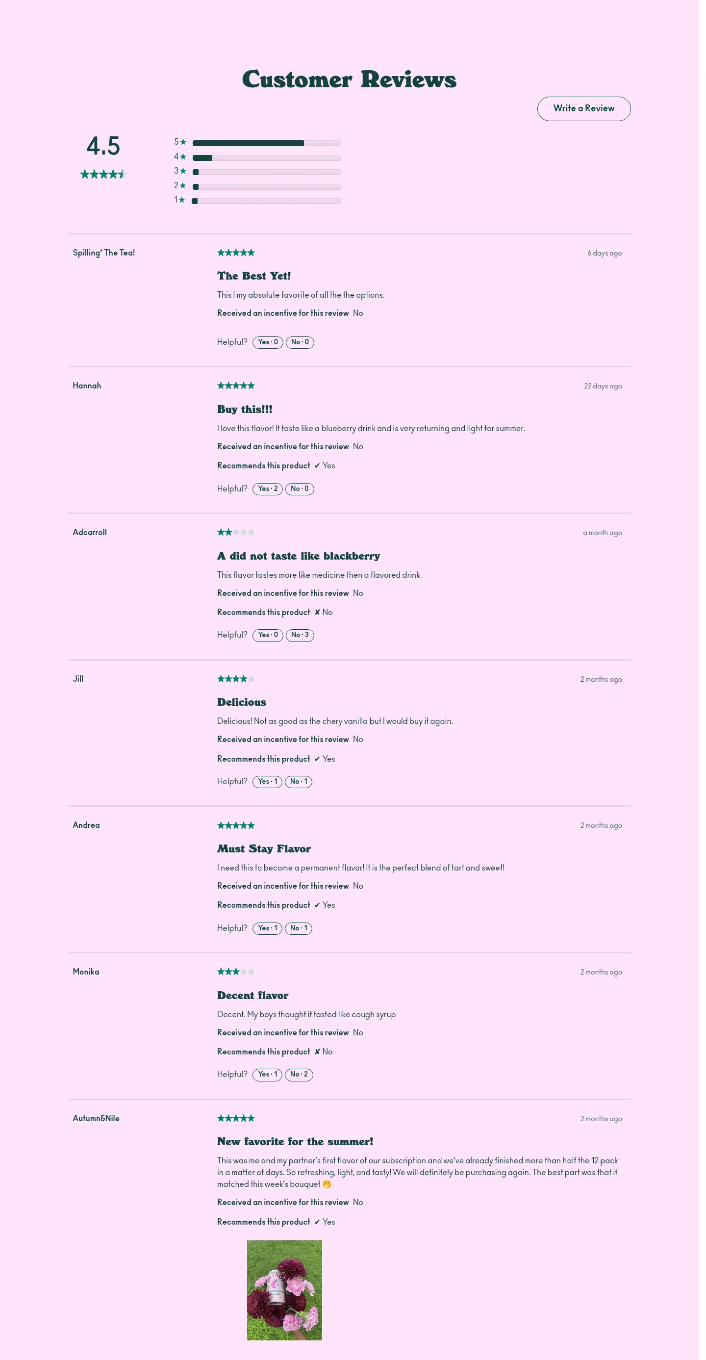 drinkolipop.com — a real Reviews section