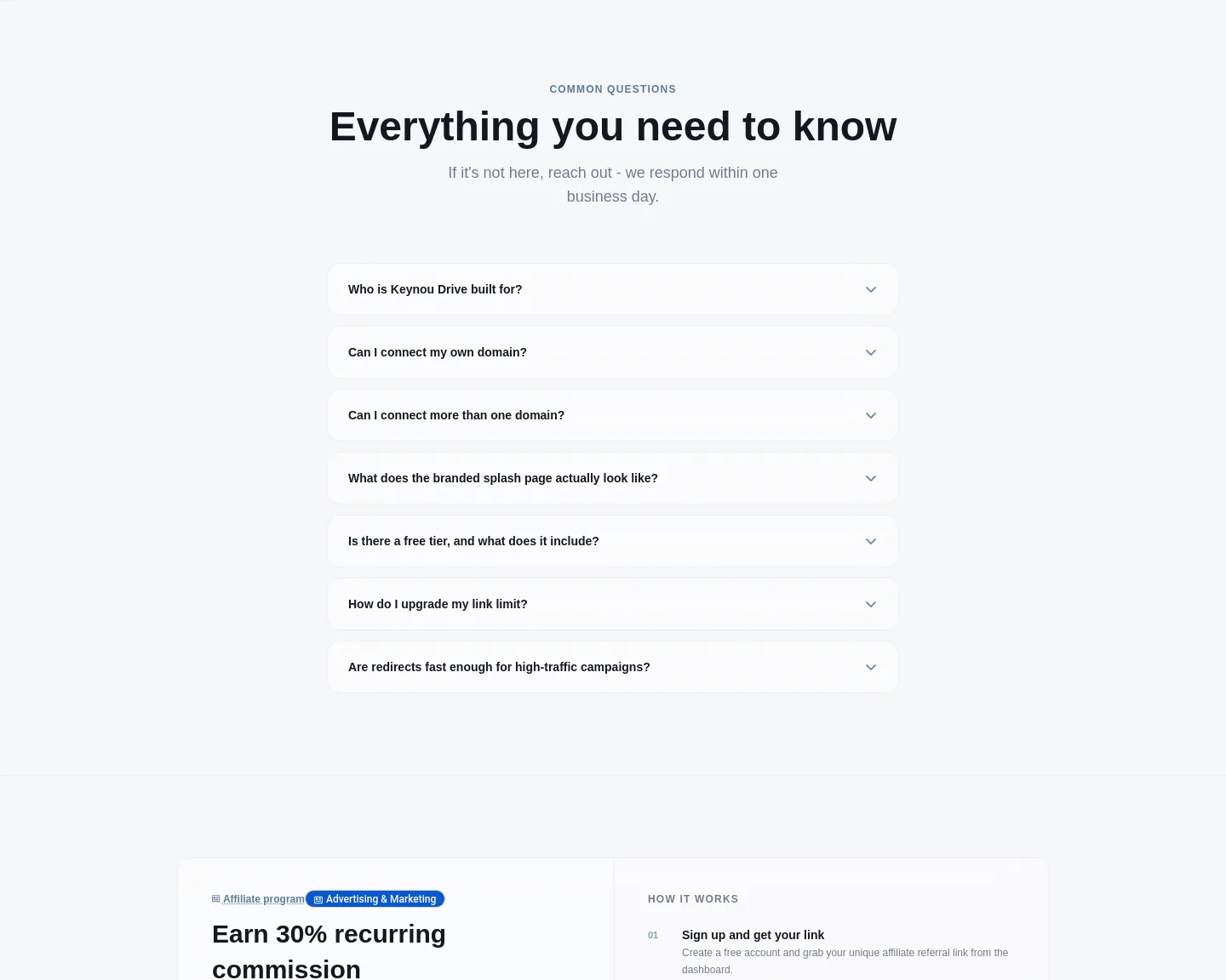 drive.keynou.com FAQ section
