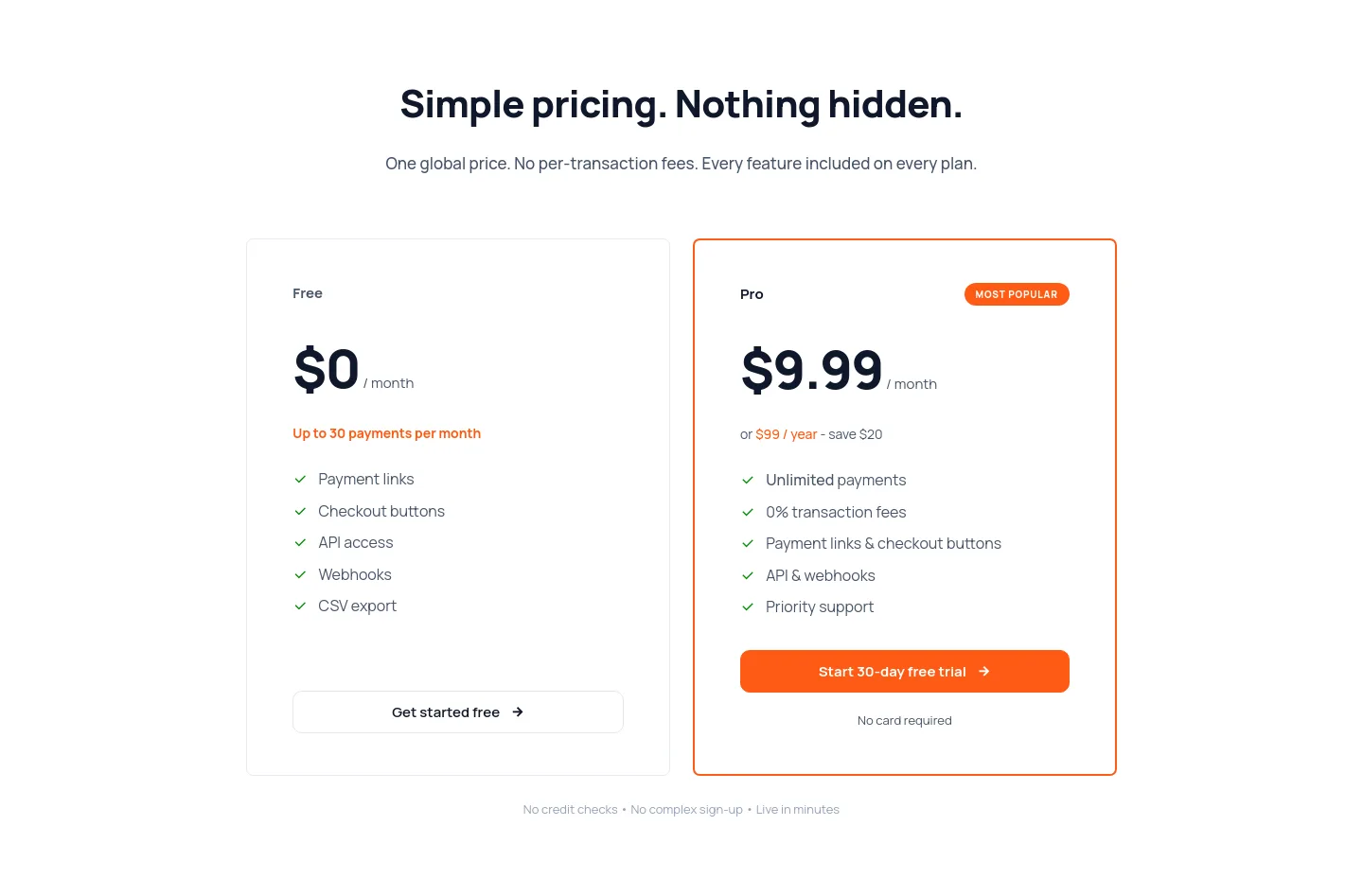 droppayxrp.com — Pricing