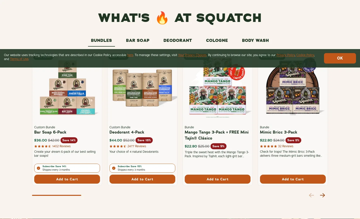 drsquatch.com Pricing section