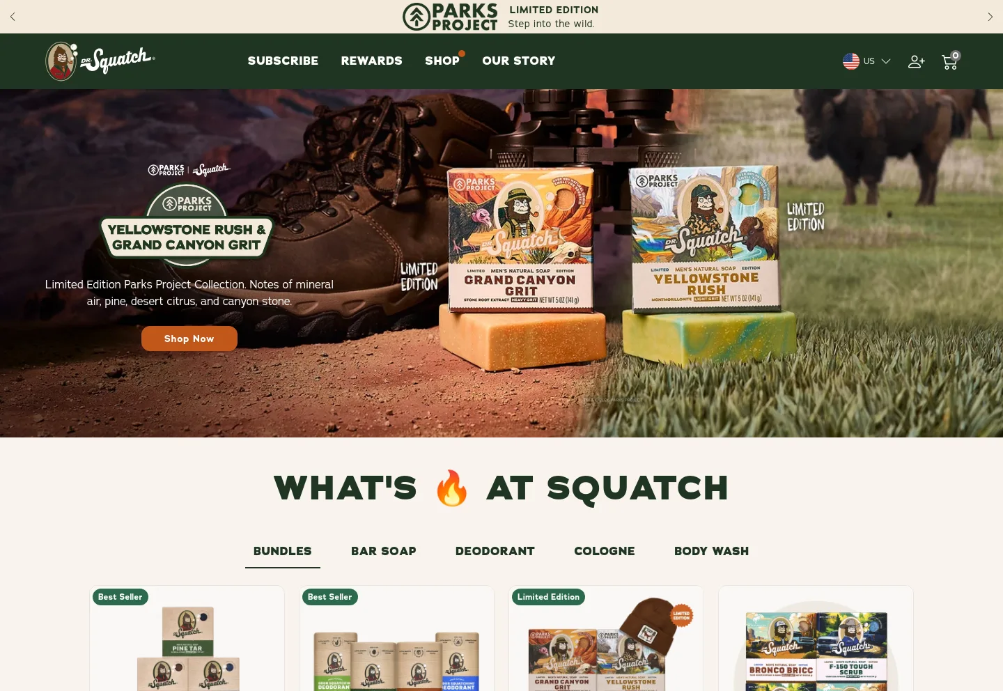 drsquatch.com — Hero + Pricing