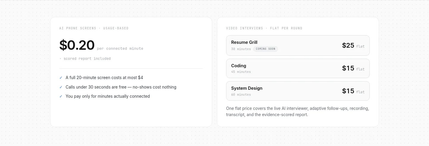 easyinterview.life — Pricing
