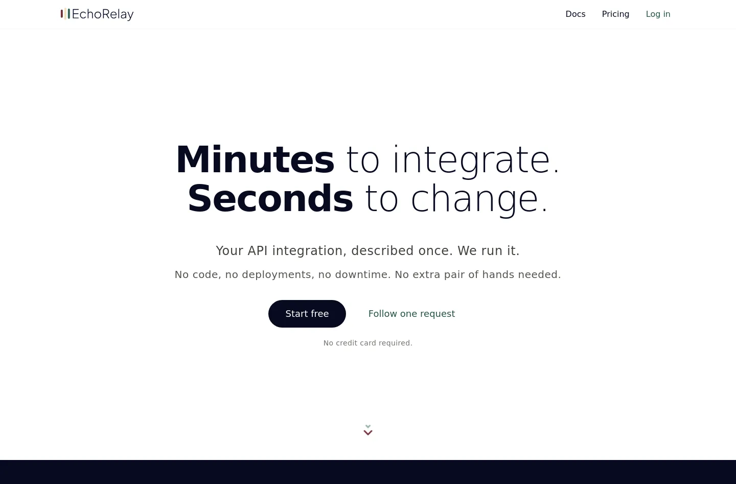 echorelay.dev — a measured funnel