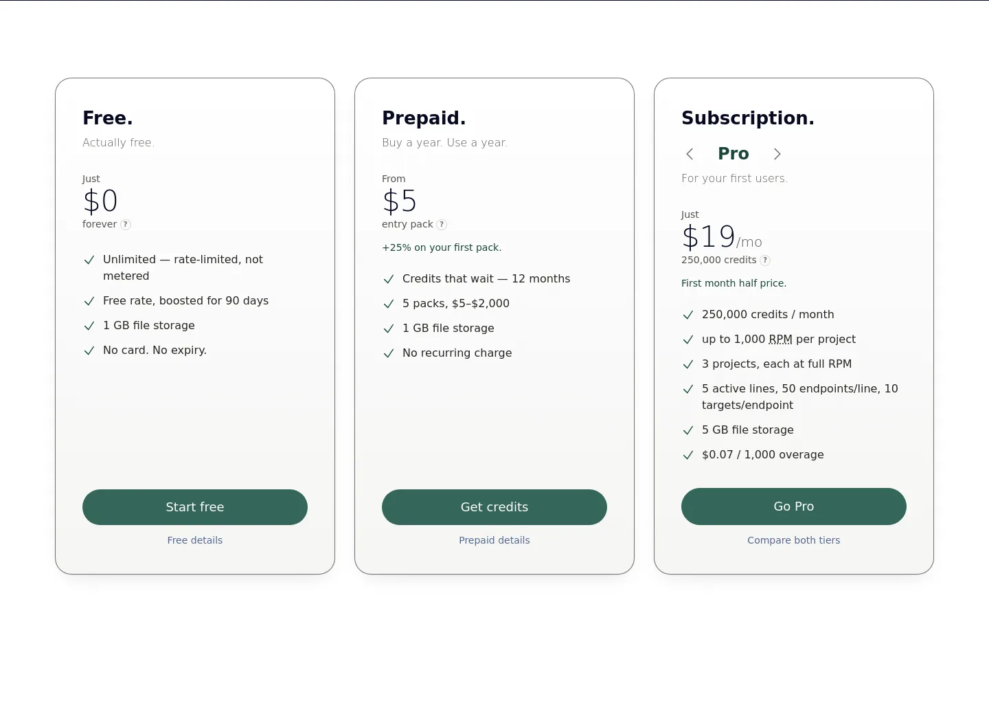 echorelay.dev — Pricing