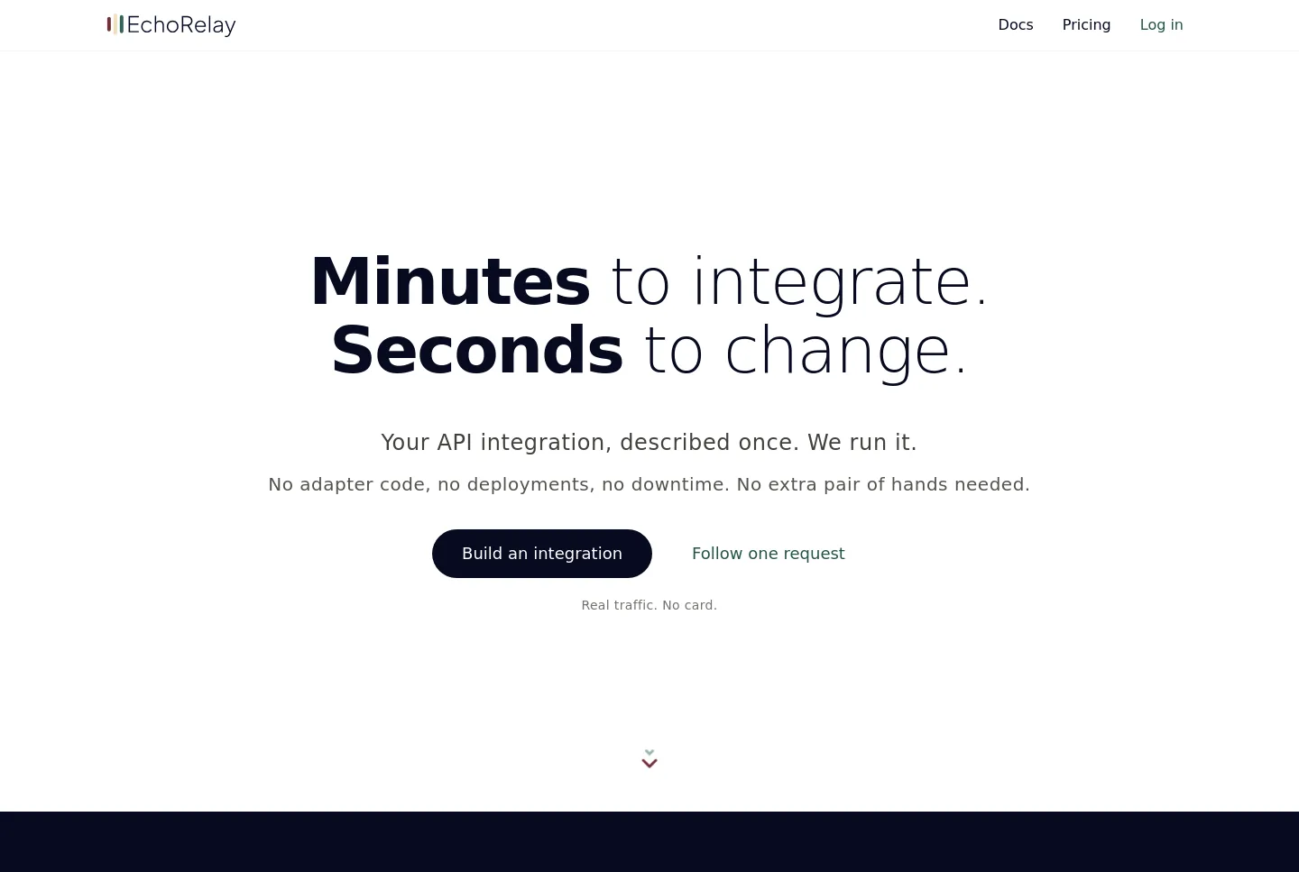 echorelay.dev — a measured funnel