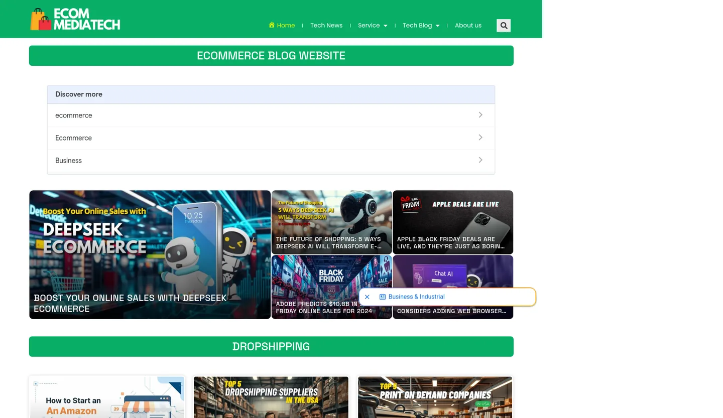 ecommediatech.com — a measured funnel