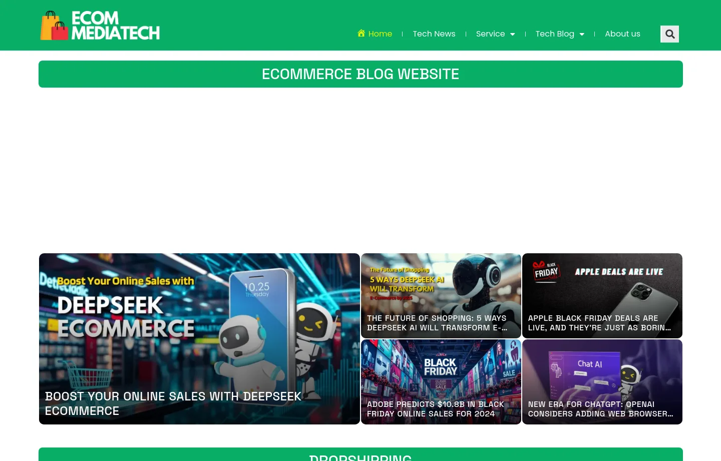 ecommediatech.com — a measured funnel