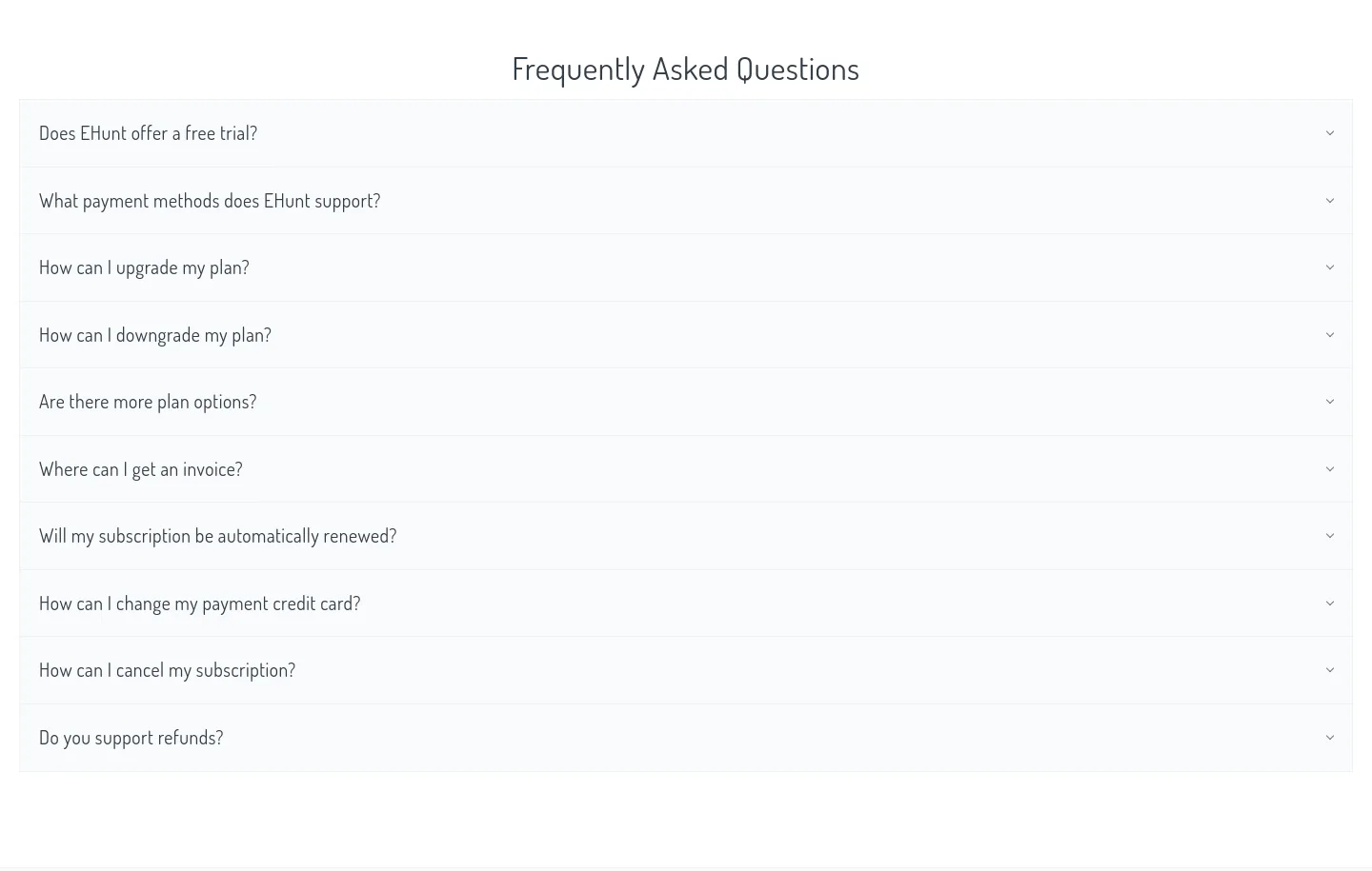 ehunt.ai — FAQ