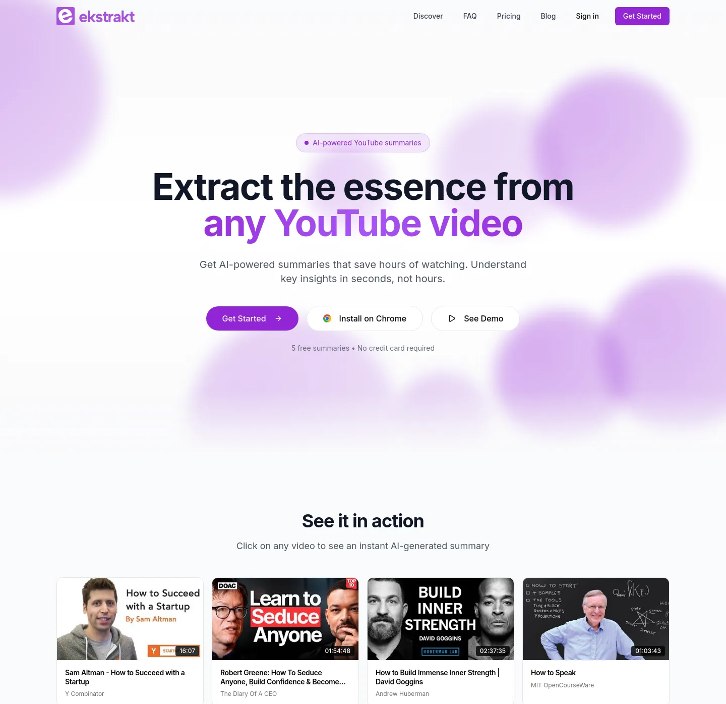 ekstrakt.app — a measured funnel