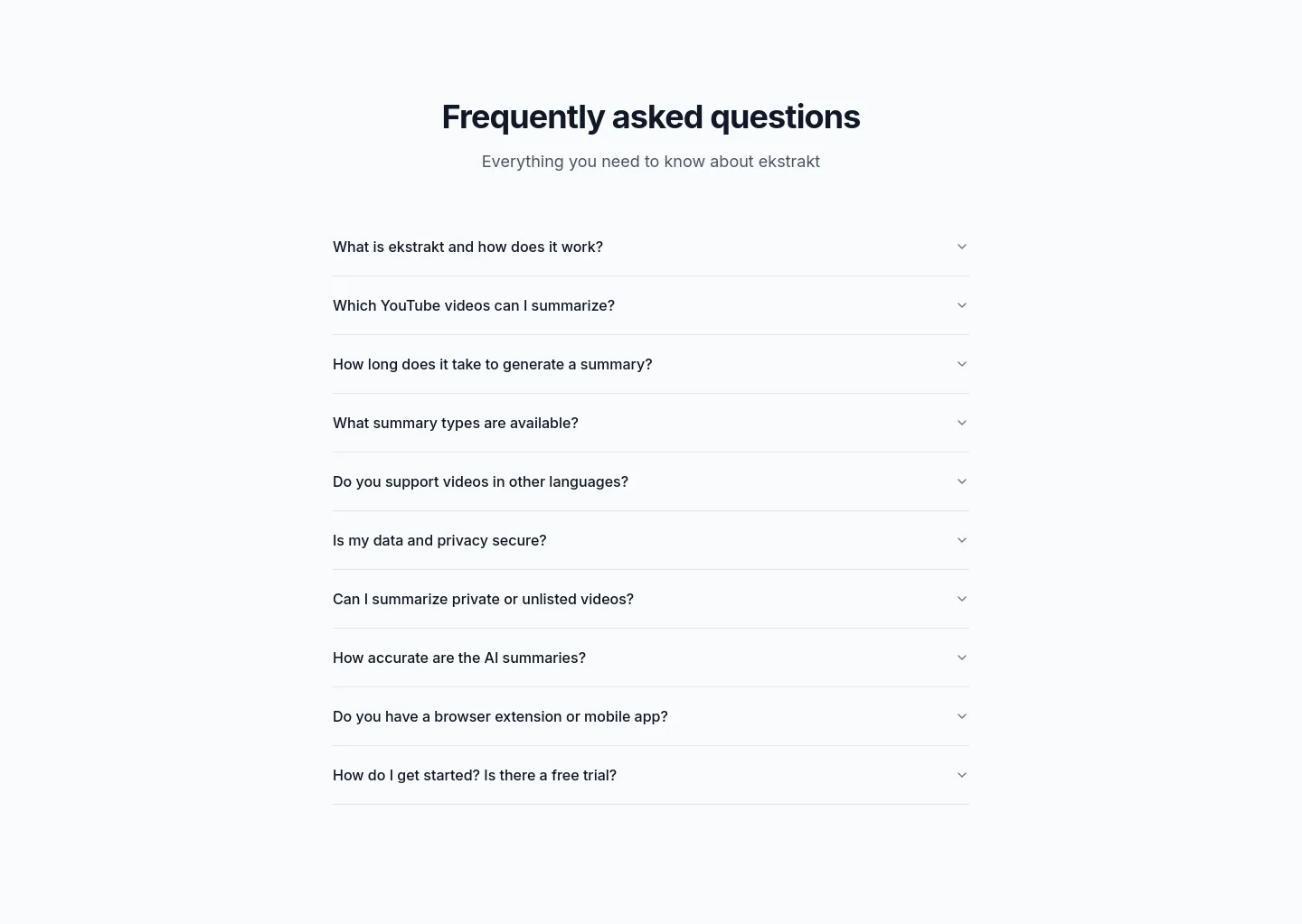 ekstrakt.app — FAQ