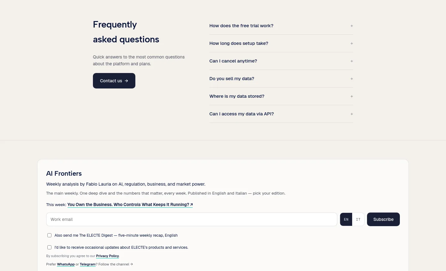 electe.net — FAQ