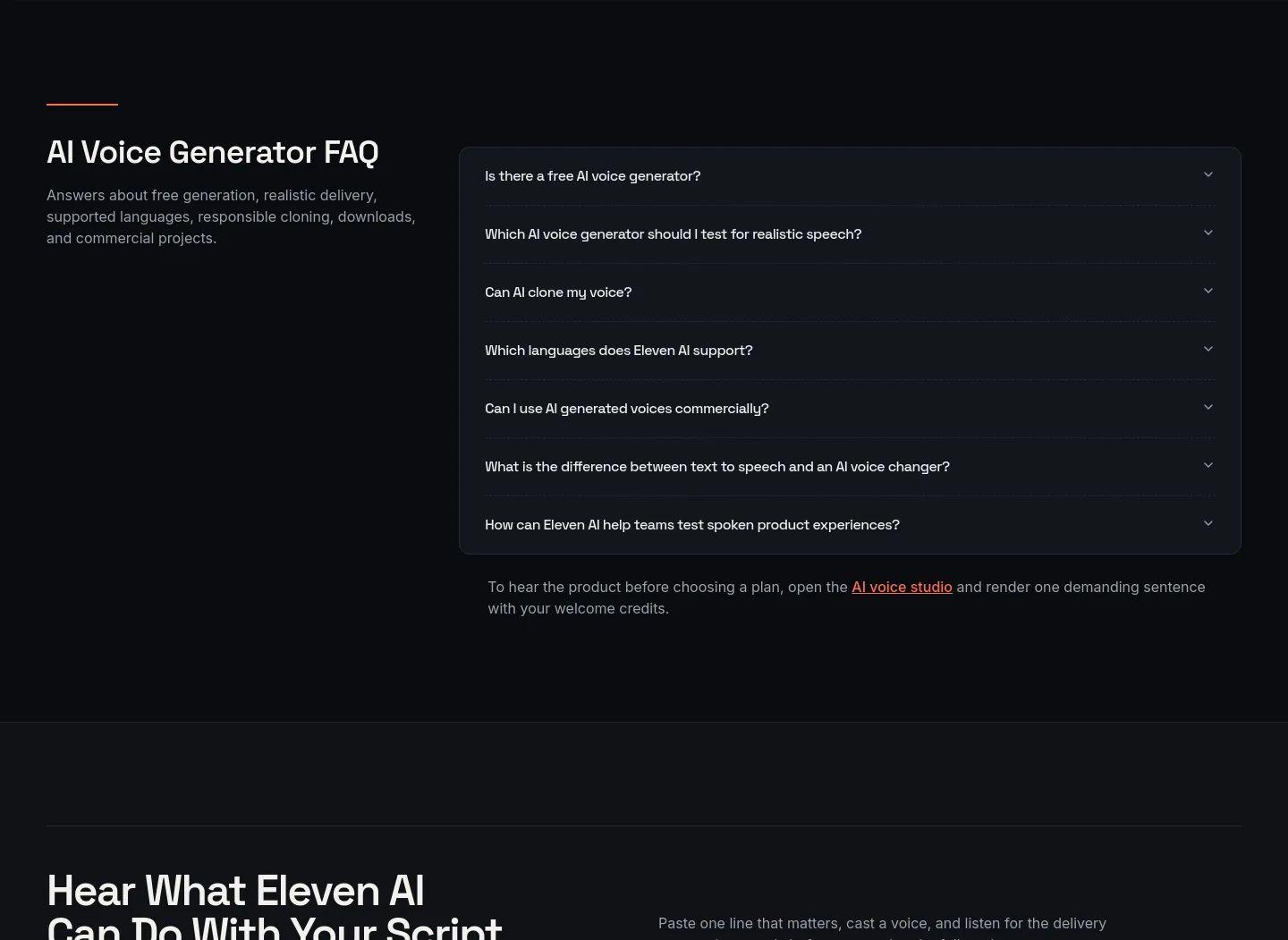 elevenai.app FAQ section