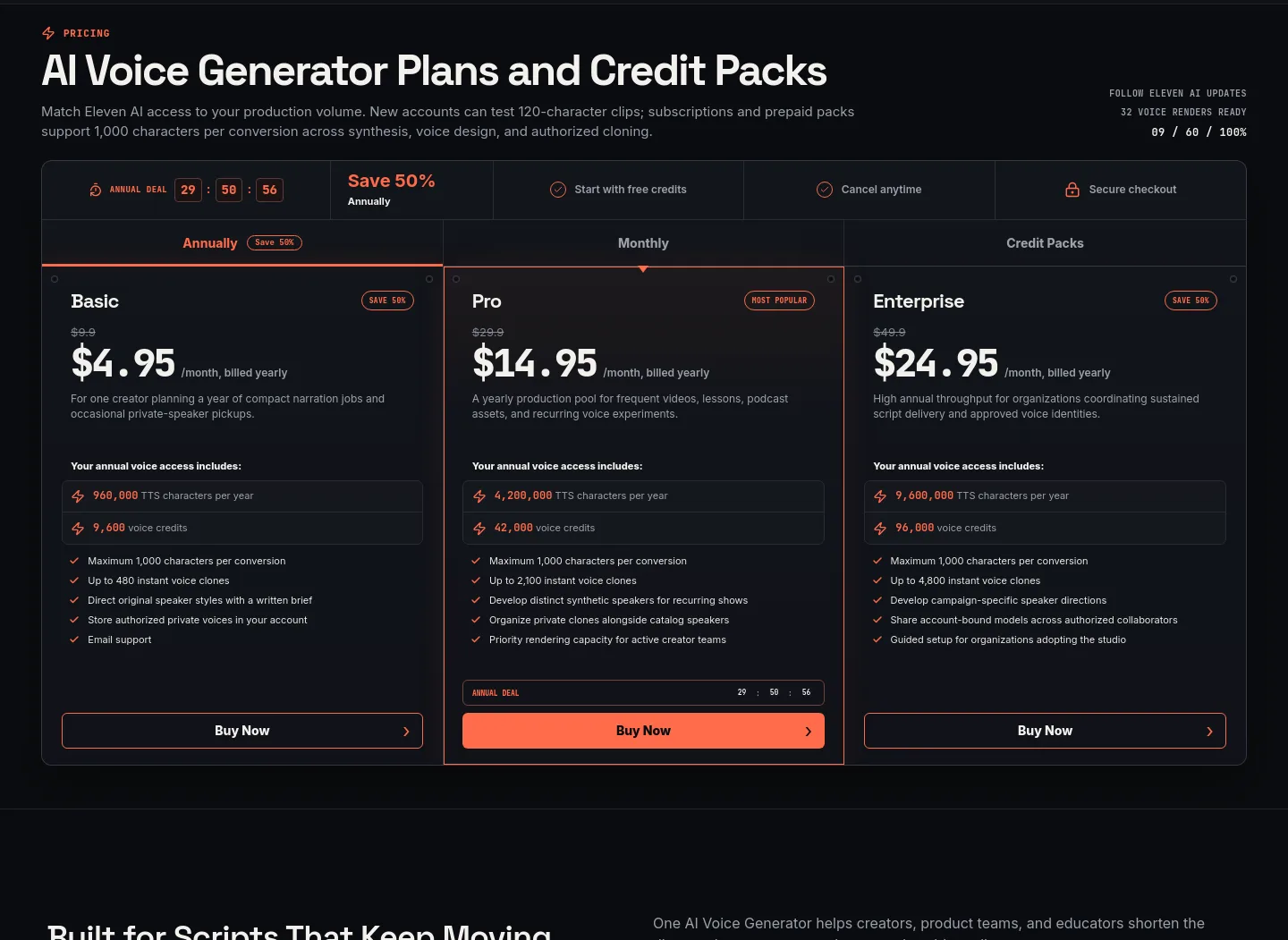elevenai.app — Pricing