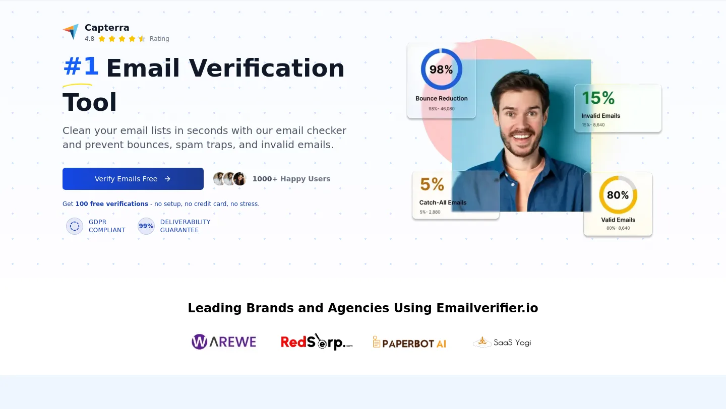 emailverifier.io Hero section