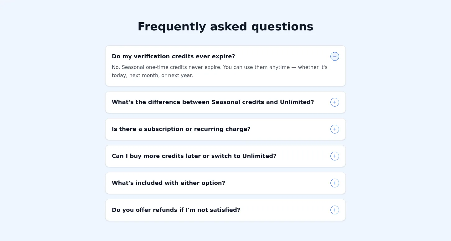 emailverifier.io FAQ section