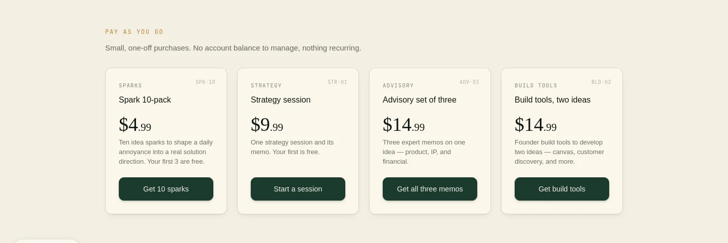 entredash.com Pricing section