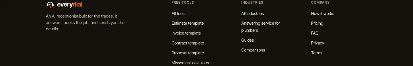 everydial.ai — a real FAQ section