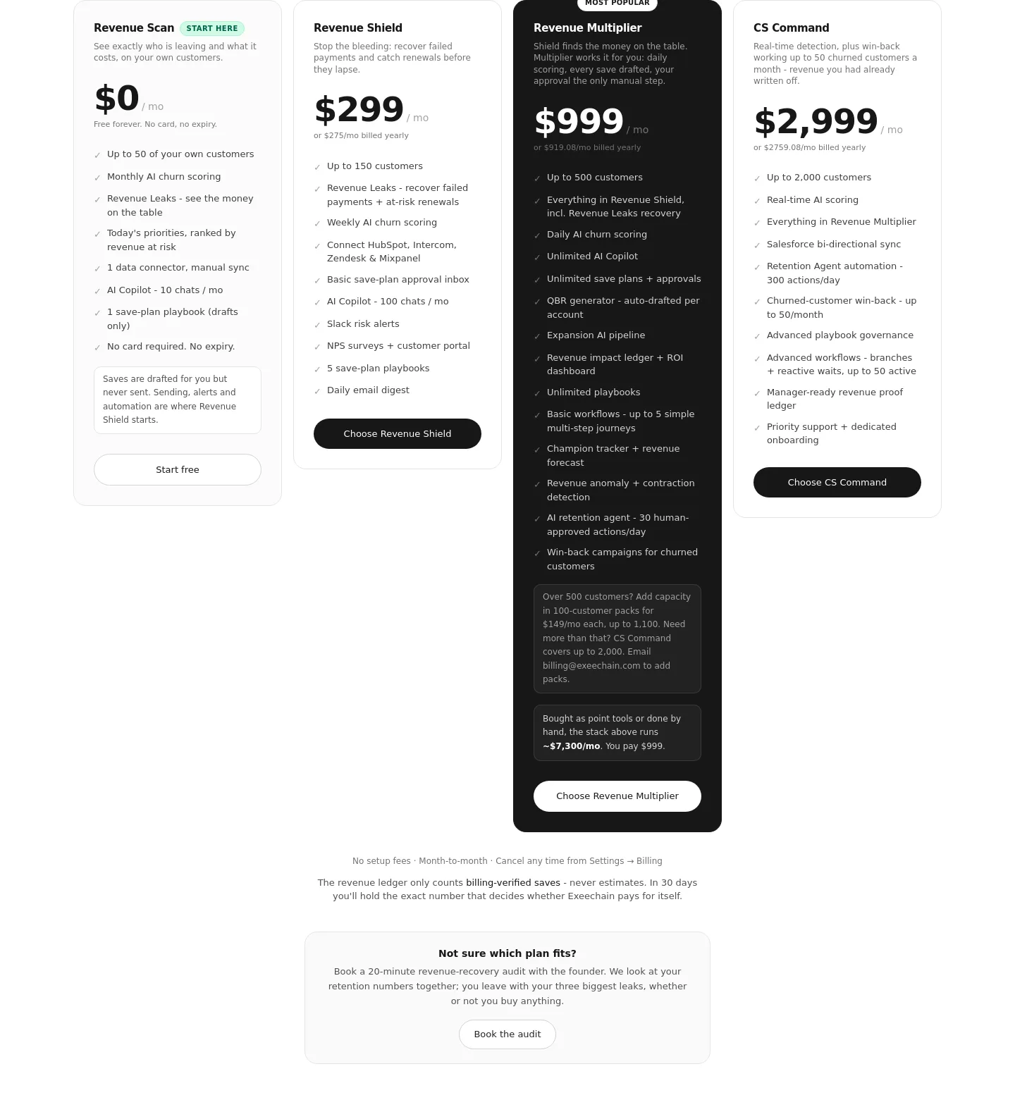 exeechain.com Hero section