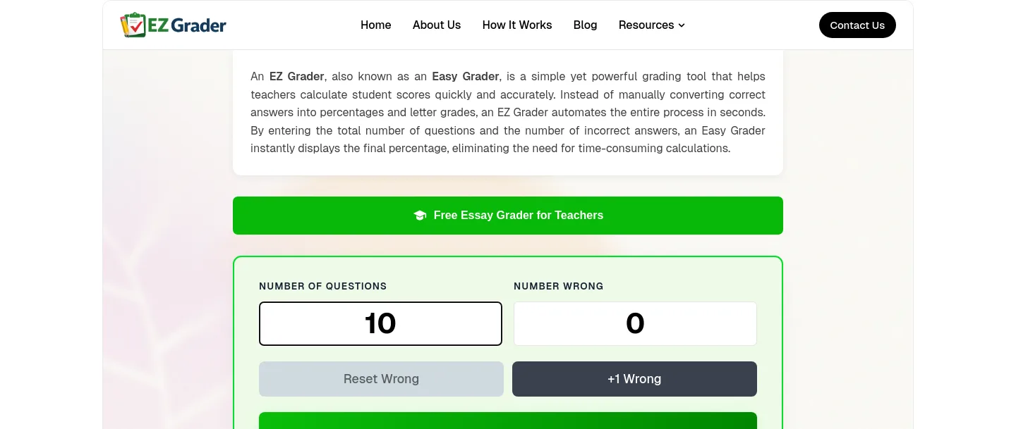 ezgrader.co — a measured funnel
