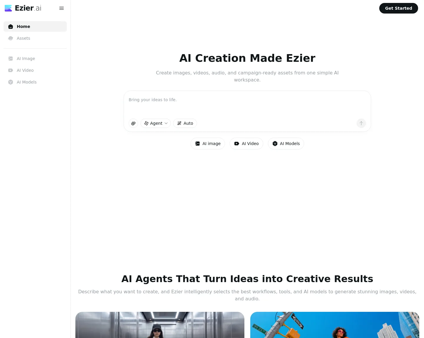 ezier.ai — a measured funnel