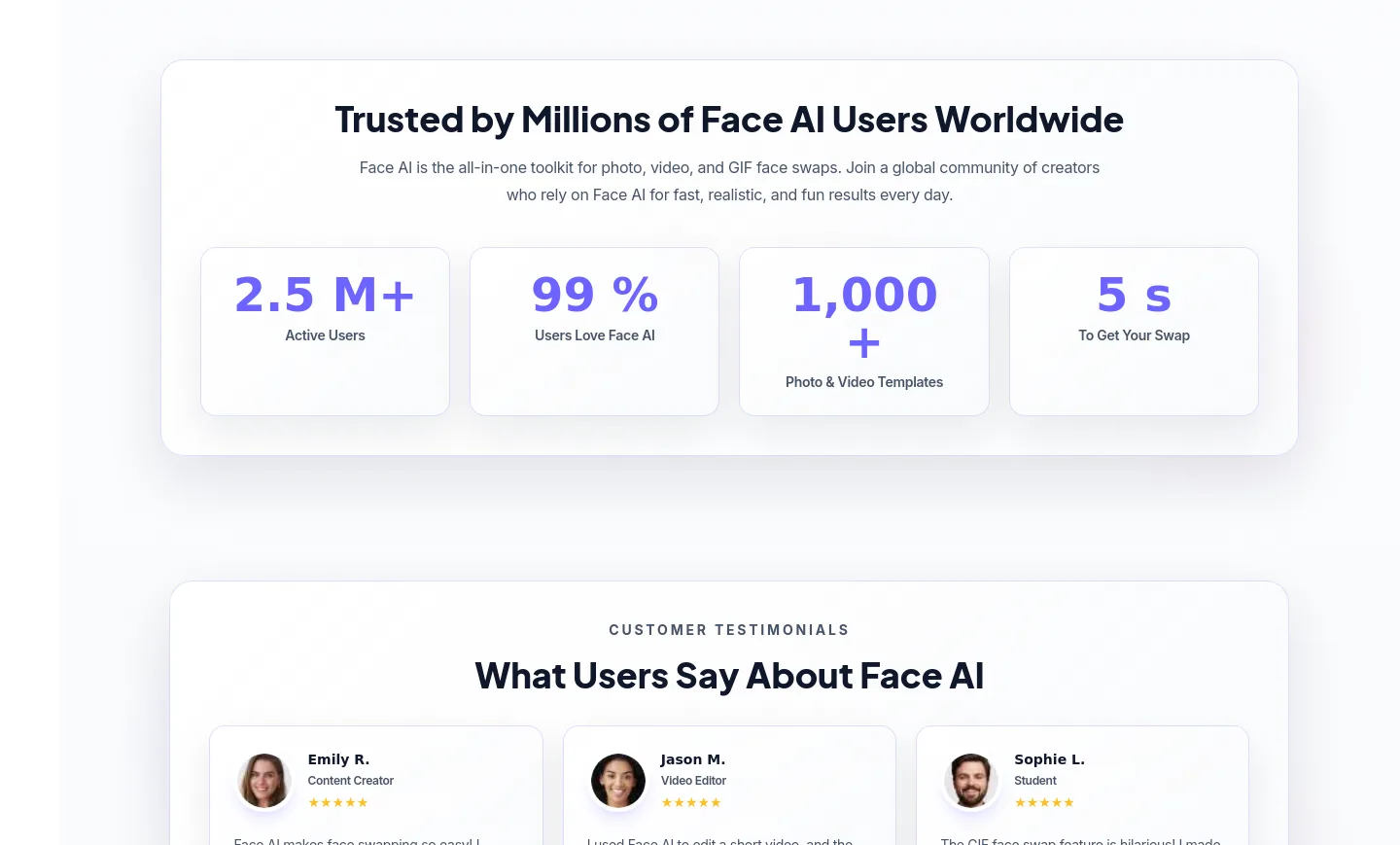faceai.art — a real Logo Wall section
