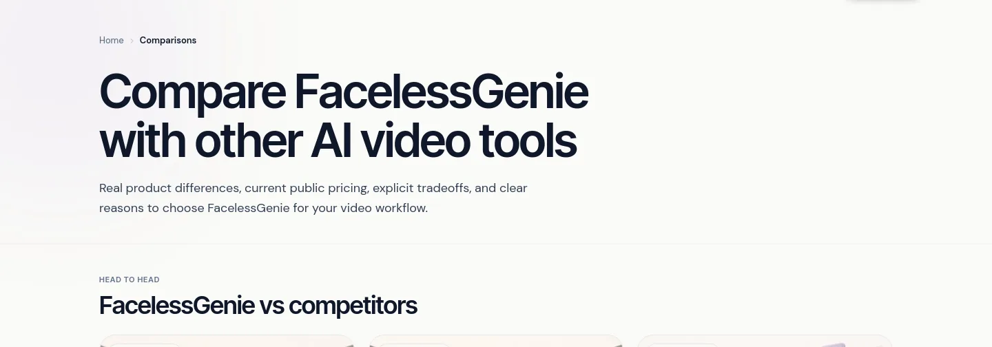 facelessgenie.ai — Hero