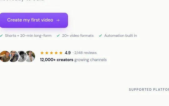 Rating element from facelessgenie.ai