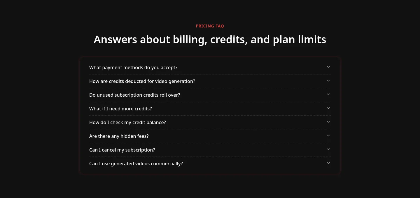 facelessreels.video — a real FAQ section