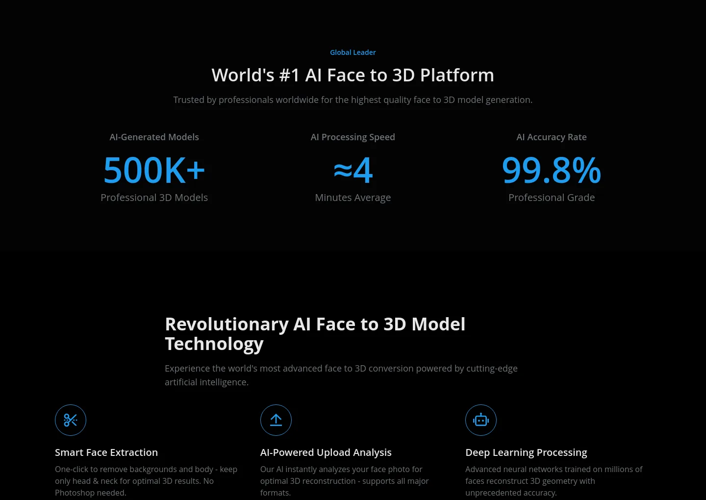 faceto3d.com — a real Logo Wall section