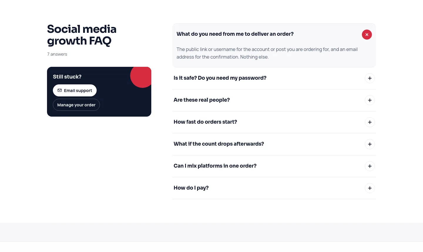 fastsocial.co — FAQ
