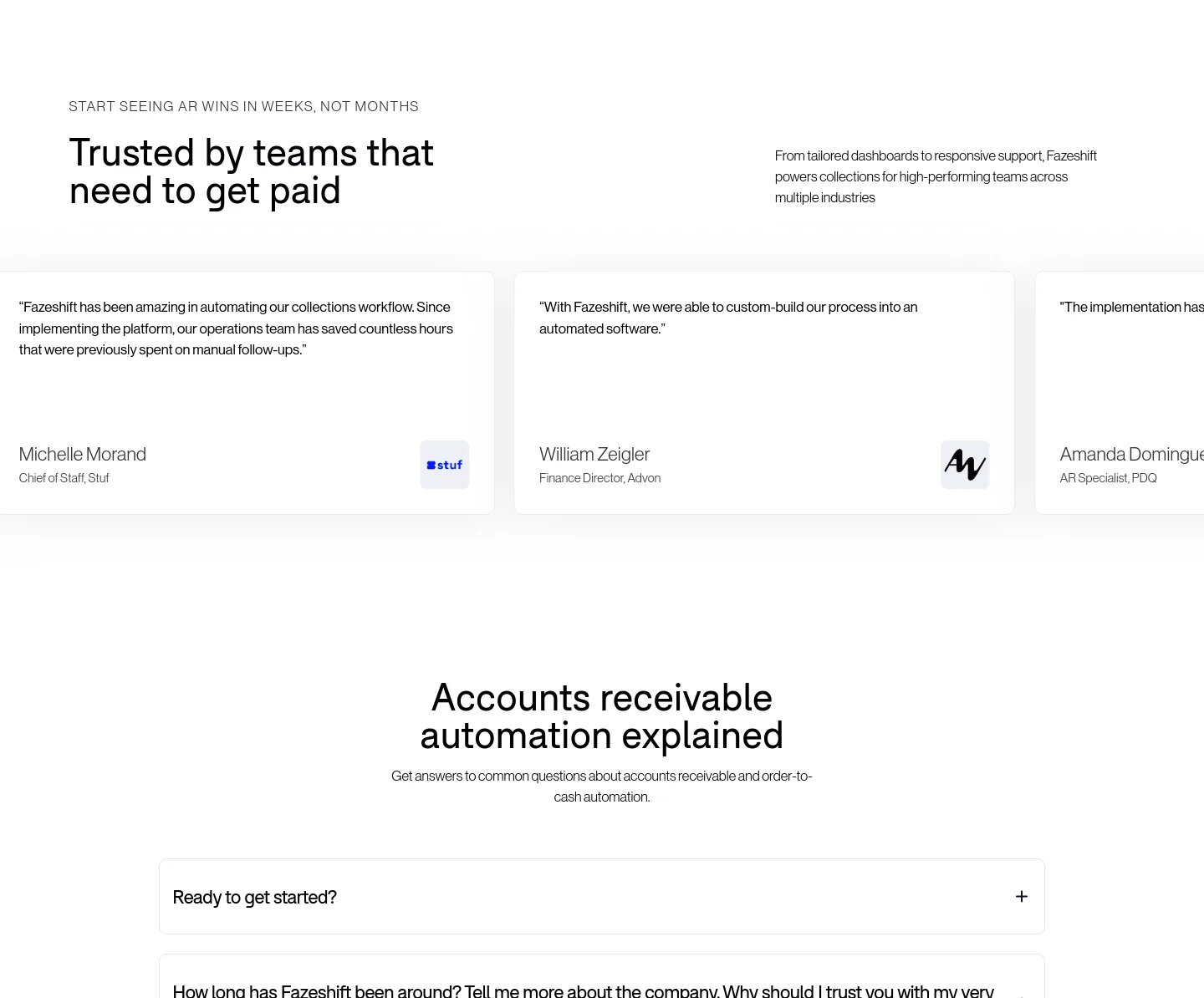 fazeshift.com — a real Logo Wall section