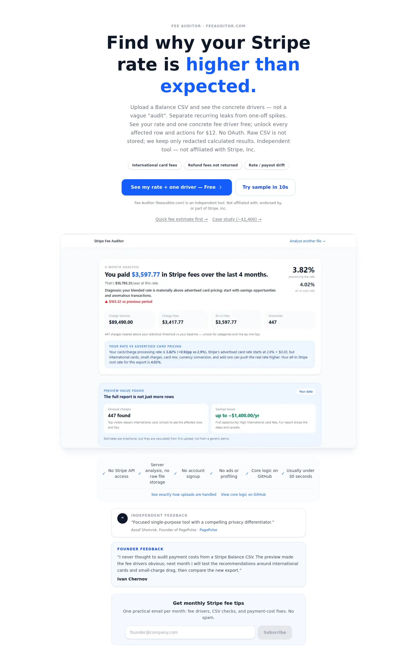 feeauditor.com — Hero