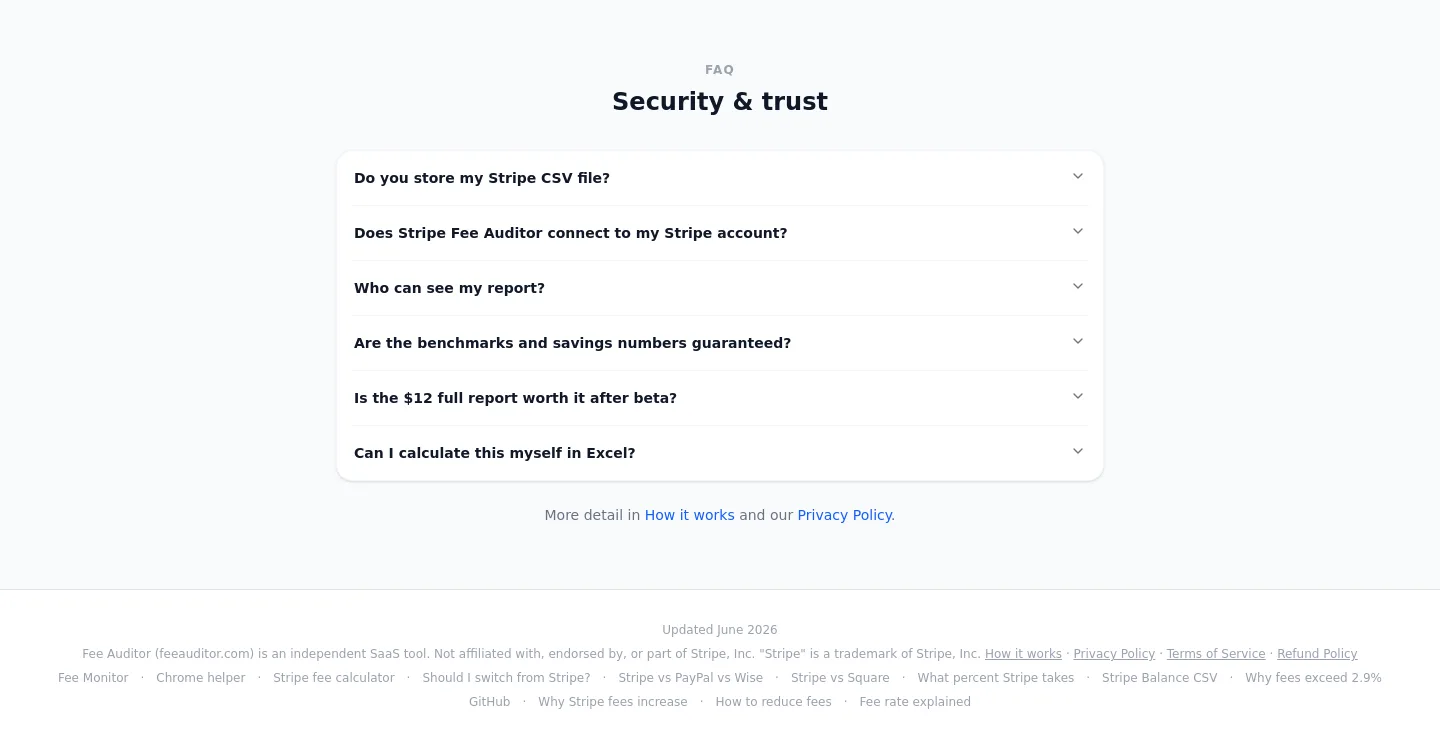 feeauditor.com — FAQ