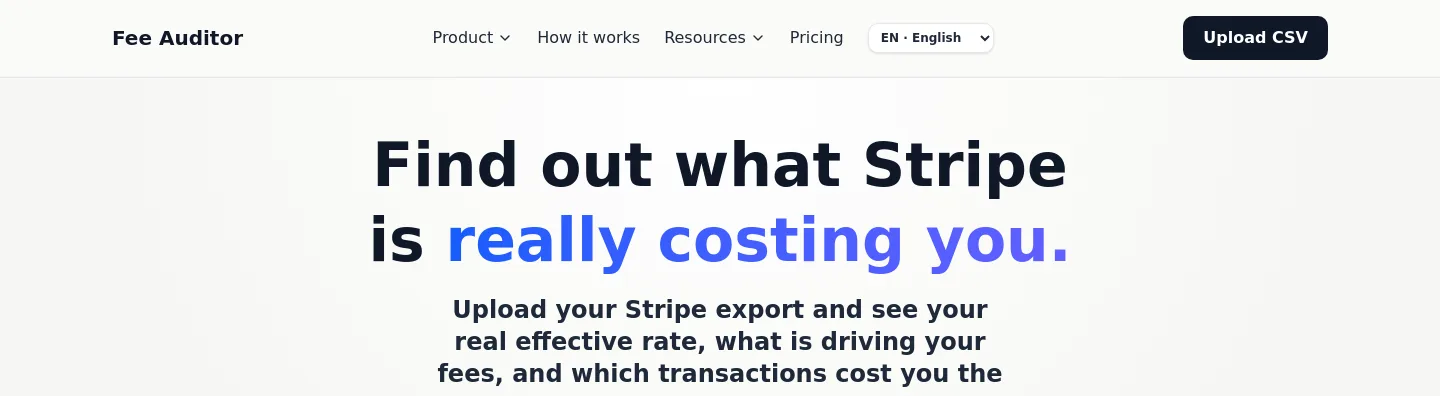 feeauditor.com — The Pricing Page