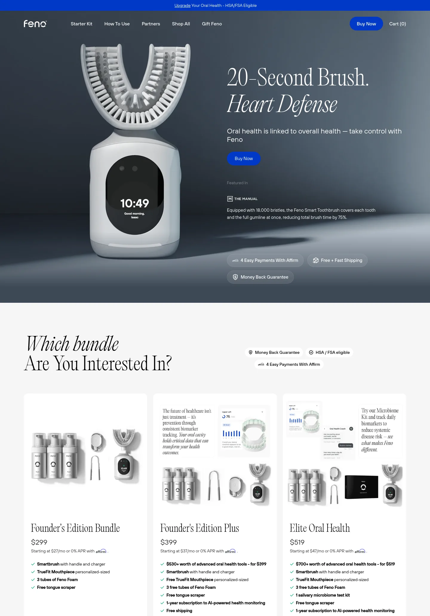 feno.co — a measured funnel
