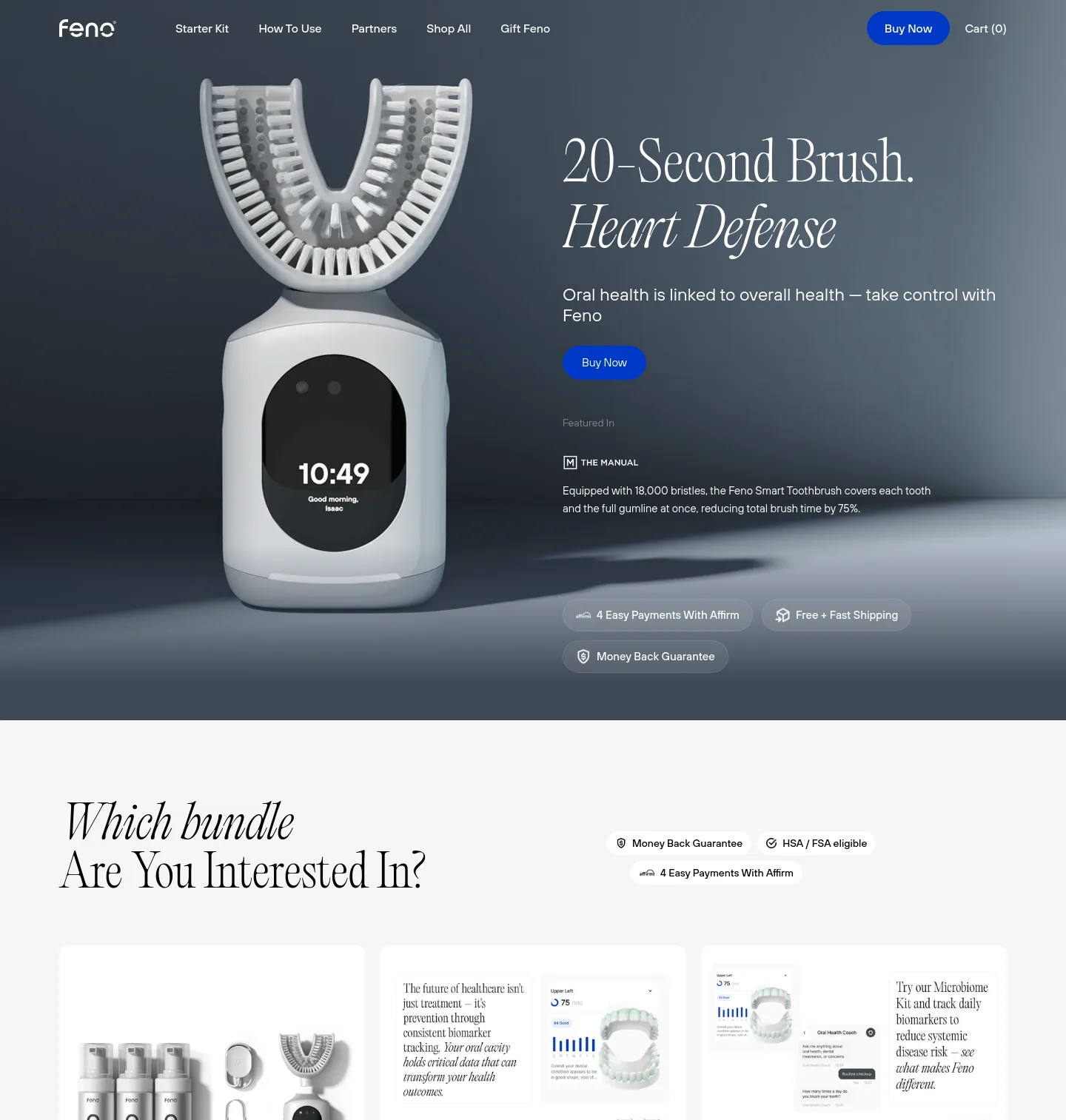 feno.co — a real Hero section