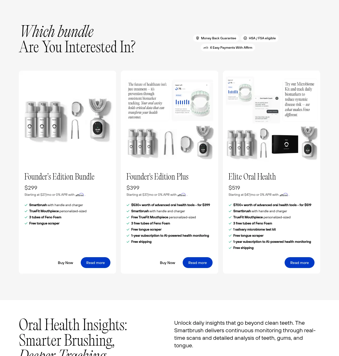 feno.co Pricing section