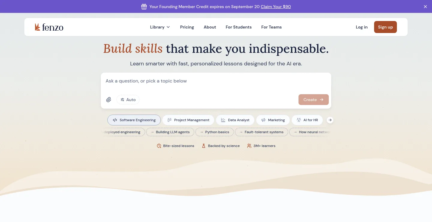 fenzo.ai — Hero