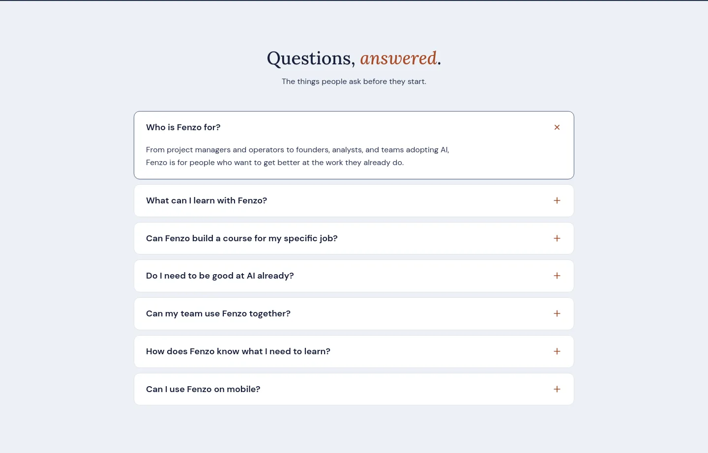 fenzo.ai — FAQ