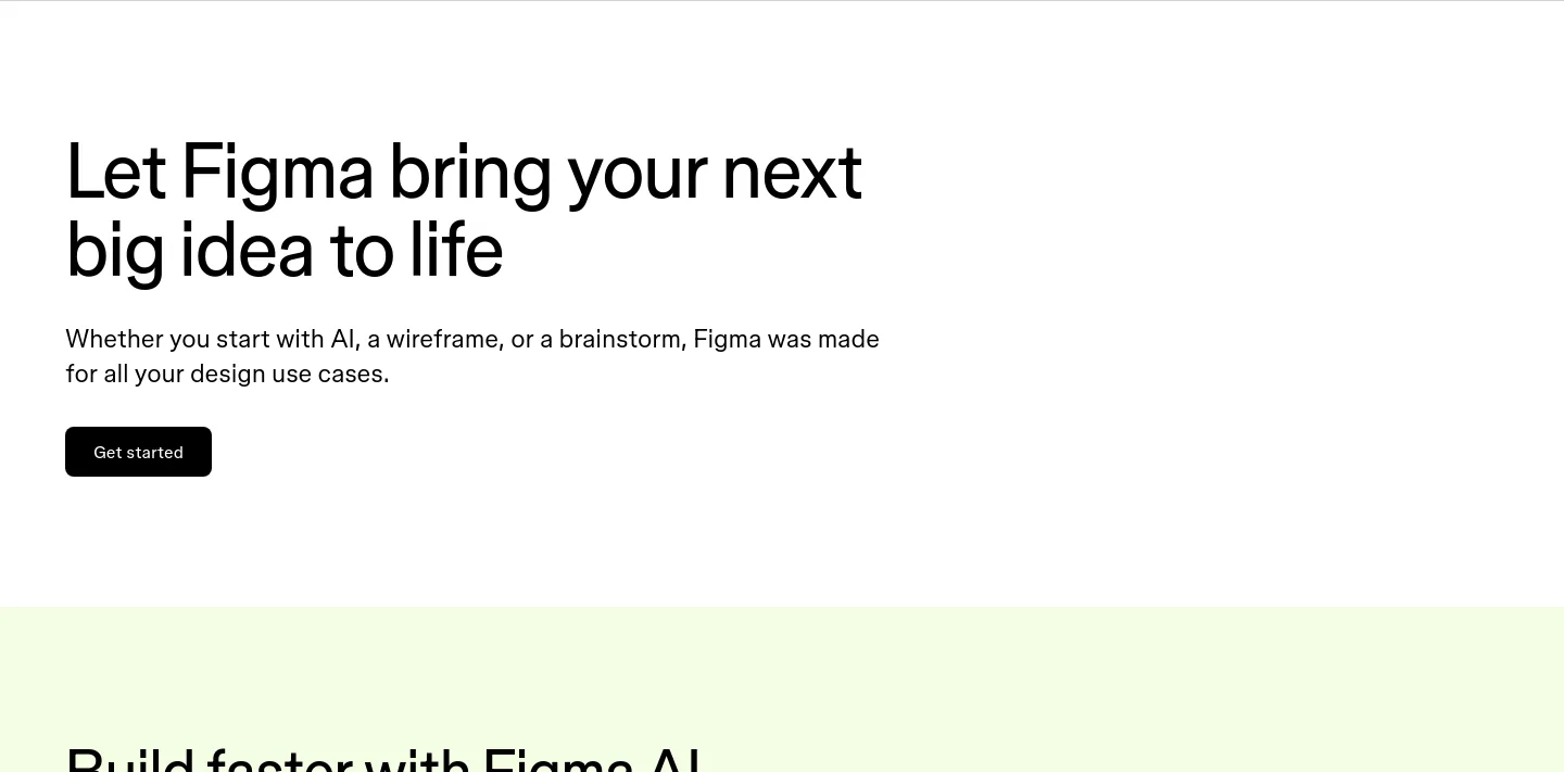 figma.com Hero section