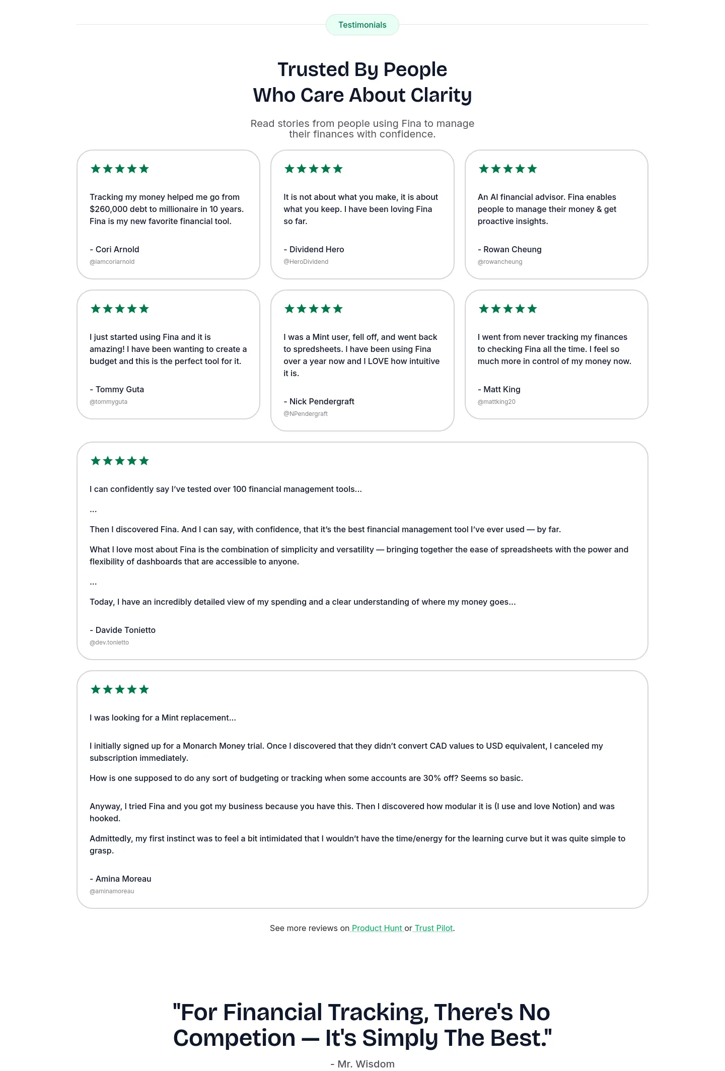 fina.money — Logo Wall