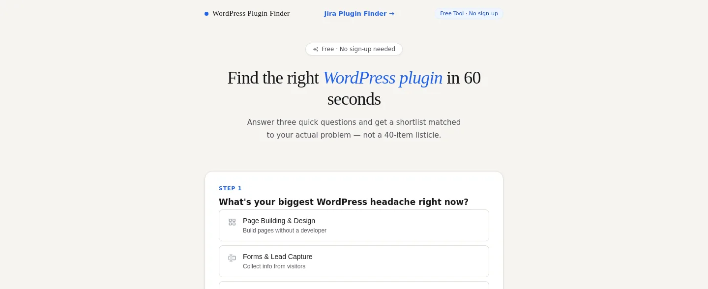 findrightplugin.com — a measured funnel