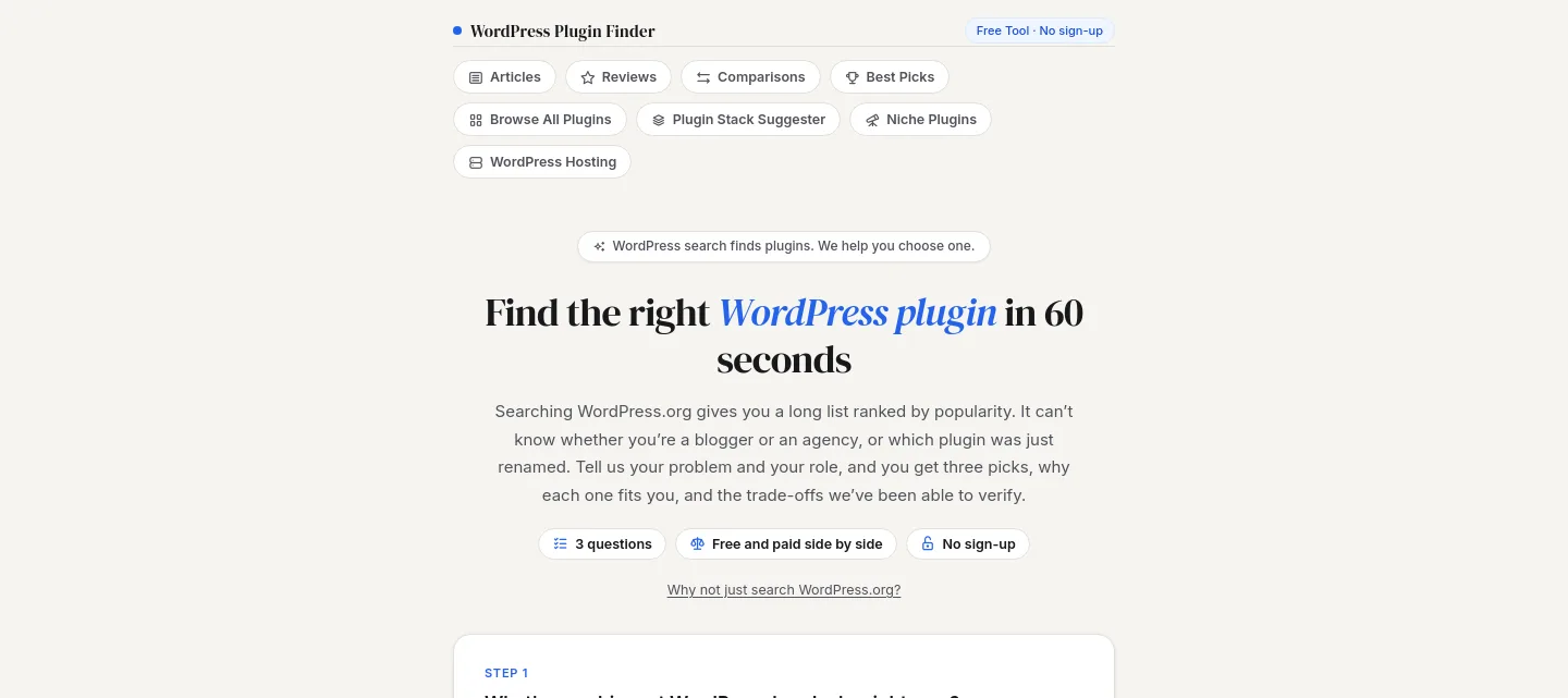 findrightplugin.com — a measured funnel